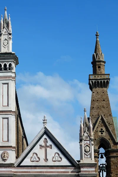 Florencie, detailu kostel santa croce — Stock fotografie
