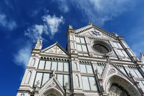 Florencja, fasada kościoła santa croce — Zdjęcie stockowe