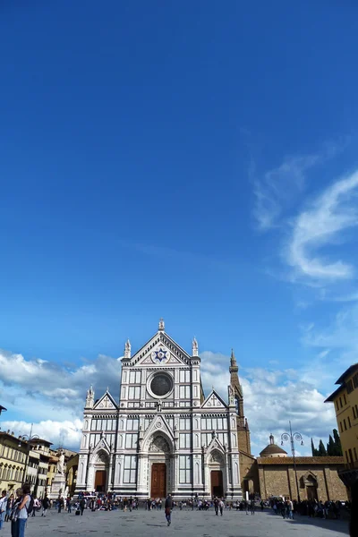 Italien, Florens, santa croce torget — Stockfoto