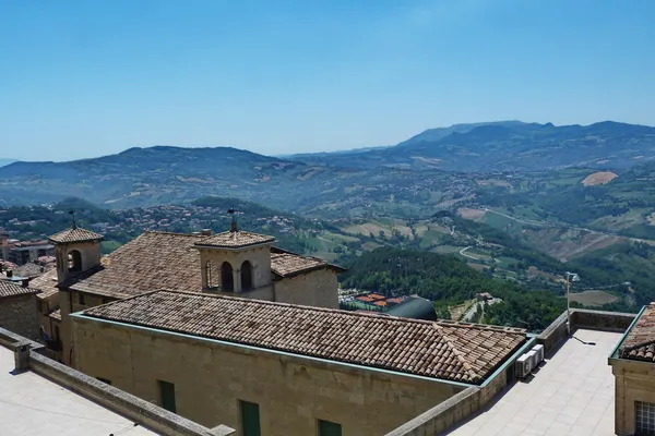 Vista dal monte Titano, San Marino in zona — Foto Stock