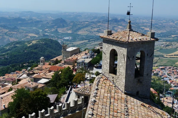 View from Titano mountain, San Marino at neighborhood — Stock Photo, Image