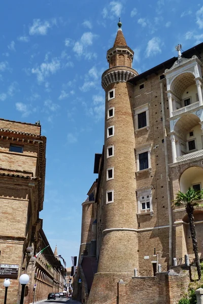 パラッツォ ドゥカーレ宮殿、ウルビーノ、マルケ、イタリア — ストック写真