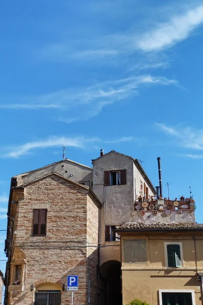 Tipik evleri, recanati, marche, İtalya — Stok fotoğraf