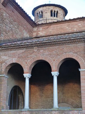 detay bazilikanın sant'apollinare classe, ravenna, Romagna, İtalya