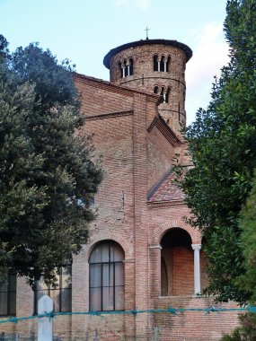 detay bazilikanın sant'apollinare classe, ravenna, Romagna, İtalya