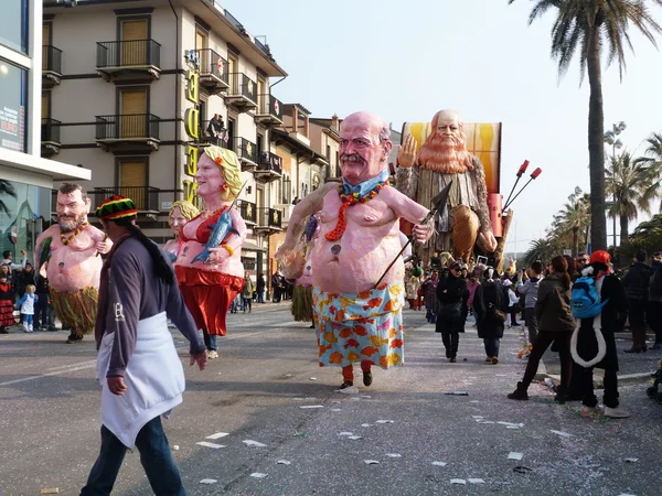 Viareggio karneval, Italien — Stockfoto