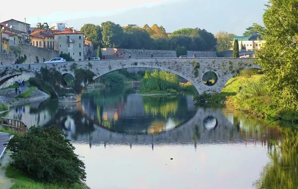 Ponte Mercatale, Prato, Toscana, Itália — Fotografia de Stock