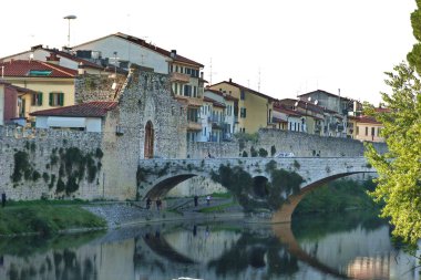mercatale Köprüsü, prato, Toskana, İtalya