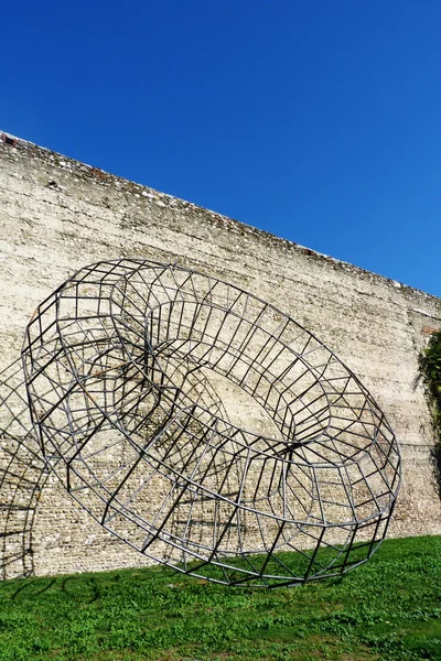 Murarna Prato med ett monument till mazzocchio, Toscana, Italien — Stockfoto