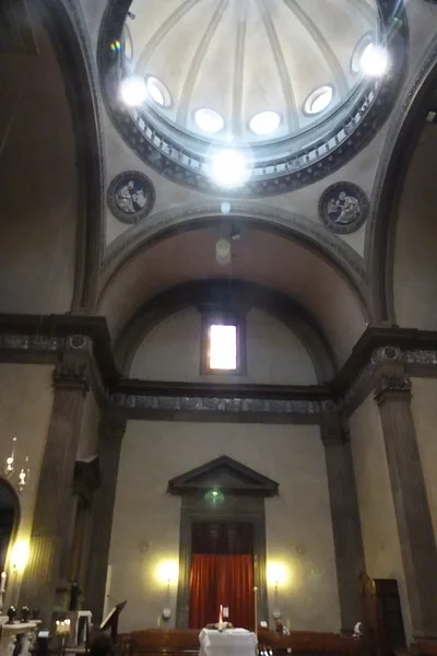 Iç bazilika santa maria delle carceri, prato, Toskana, İtalya — Stok fotoğraf