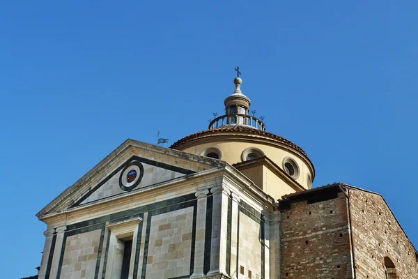 Basilica of Santa Maria delle Carceri and Emperor Castle, Prato, Tuscany, Italy — Stok Foto