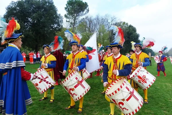 Carnasciale jogos, Florença, Itália — Fotografia de Stock