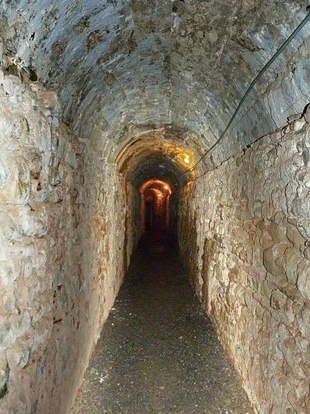 Dungeons of the fortress Sarzanella, Liguria, Italy — Stock Photo, Image