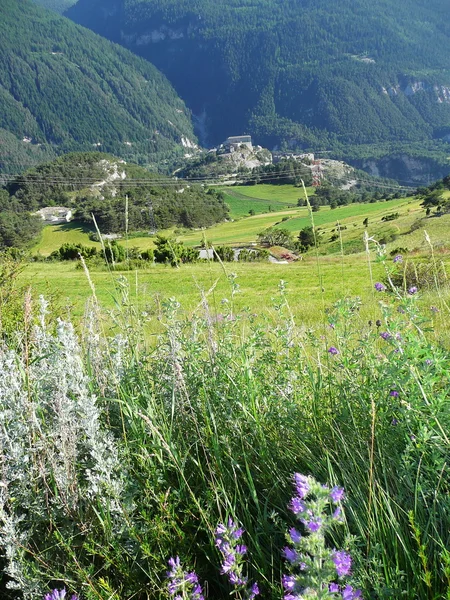 Field in front of Fort Marie Christine, French Savoy — Stock Photo, Image