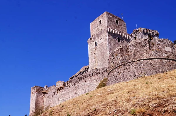 Rocca Major Assisi Italia — Fotografie, imagine de stoc