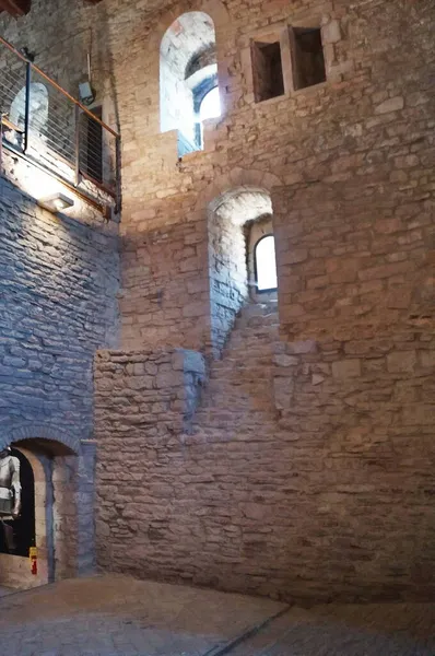 Interior Rocka Major Assisi Italy — стоковое фото