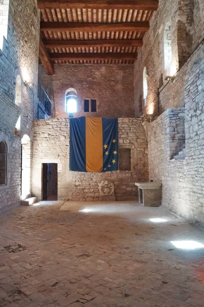Talya Assisi Deki Rocca Major Mekanı — Stok fotoğraf