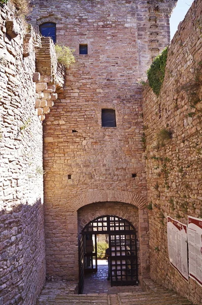 Torre Entrada Para Rocca Major Assis Itália — Fotografia de Stock