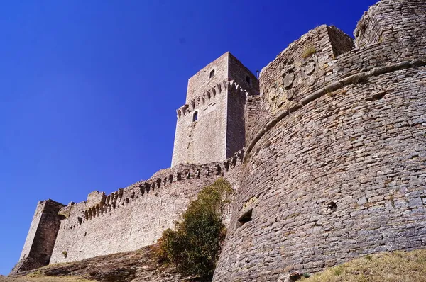 Rocca Major Assisiben Olaszországban — Stock Fotó