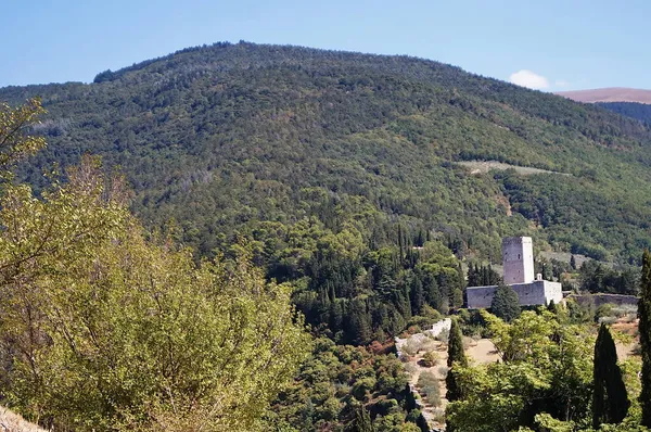 Panorama Van Het Platteland Vanaf Rocca Major Assisi Italië — Stockfoto