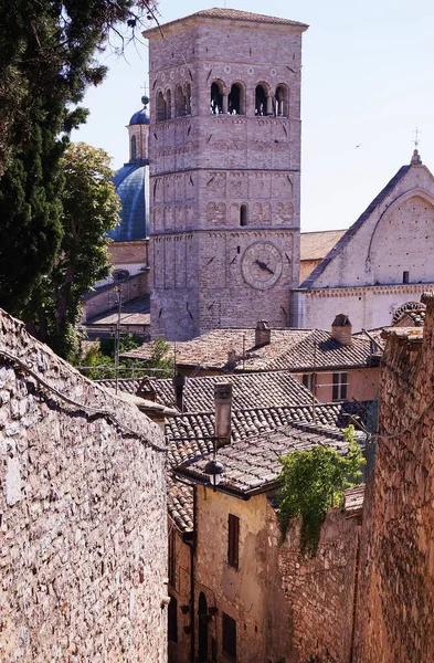 Assisi Talya Daki San Rufino Katedrali Nin Çan Kulesi — Stok fotoğraf