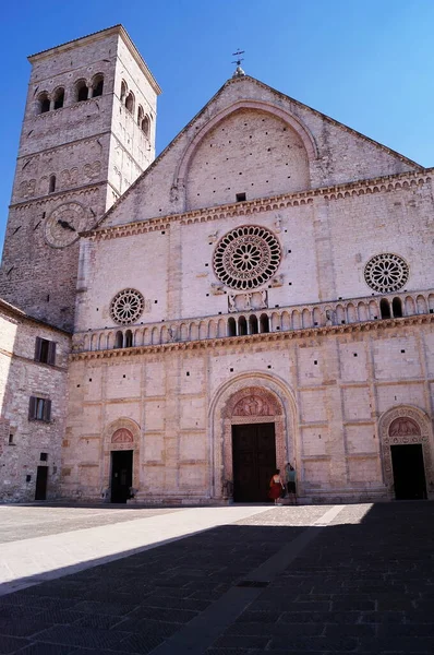 Catedral San Rufino Asís Italia — Foto de Stock