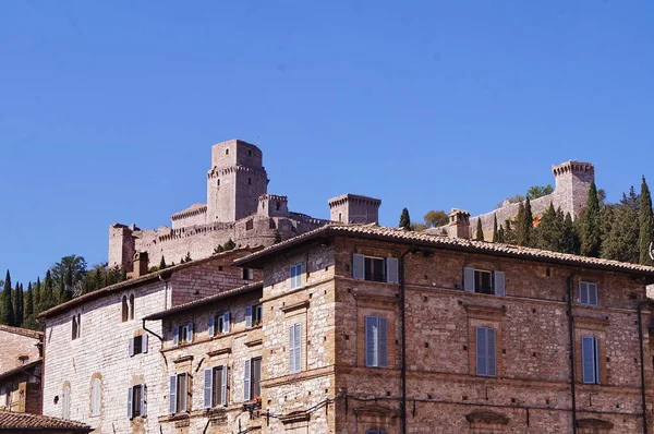 Rocca Major Assisi Italy — стокове фото