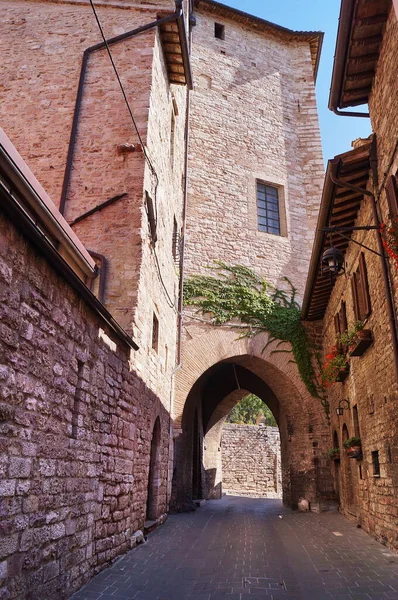 Típica Calle Asís Italia — Foto de Stock