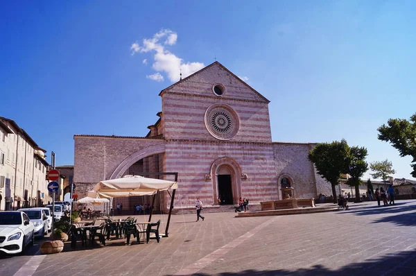 Santa Chiara Bazilikası Assisi Talya — Stok fotoğraf