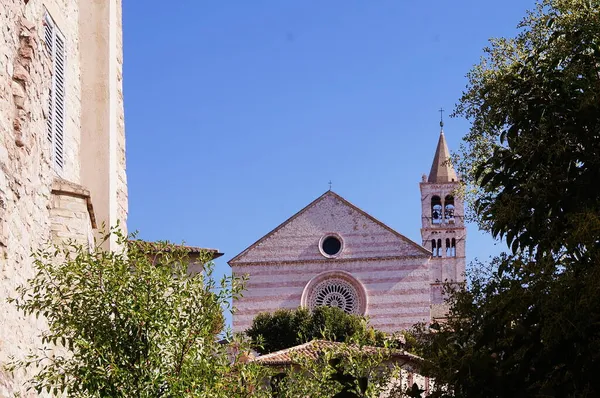Вид Город Санта Кьяра Ассизи Италия — стоковое фото