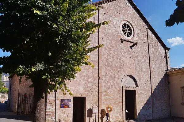 Santa Maria Maggiore Templom Homlokzata Assisiben Olaszországban — Stock Fotó