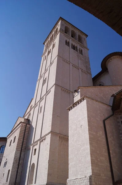 Campanario Basílica San Francesco Asís Italia — Foto de Stock
