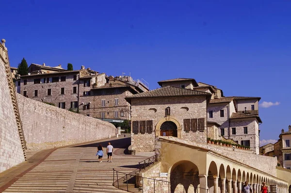 Assisi Talya Daki San Francesco Manastırı Nın Dış Merdivenleri — Stok fotoğraf