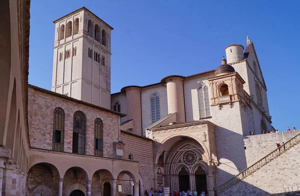 Pohled Baziliku San Francesco Assisi Itálie — Stock fotografie