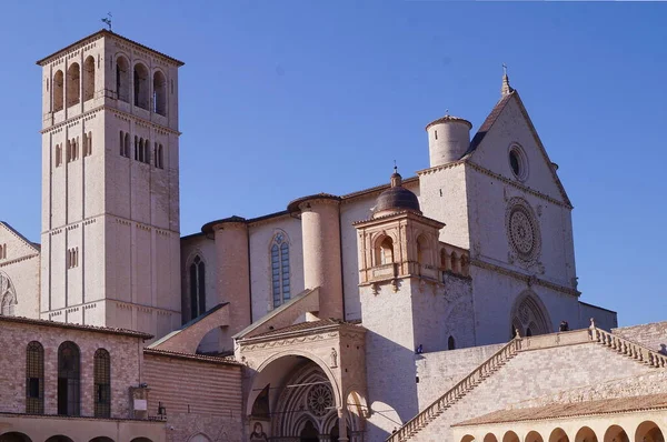 Vista Basílica San Francesco Asís Italia —  Fotos de Stock