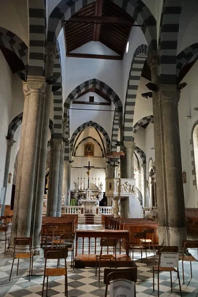 Interior Igreja San Giovanni Battista Riomaggiore Cinque Terre Itália — Fotografia de Stock