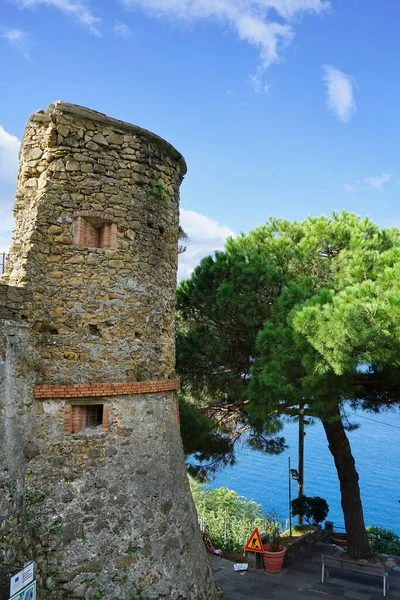 Castelo Riomaggiore Cinque Terre Itália — Fotografia de Stock