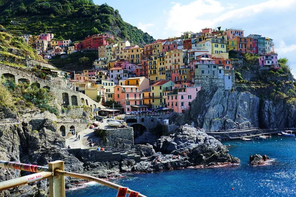 Veduta Del Paese Manarola Cinque Terre Italia — Foto Stock