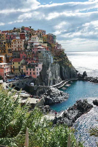 Veduta Del Paese Manarola Cinque Terre Italia — Foto Stock