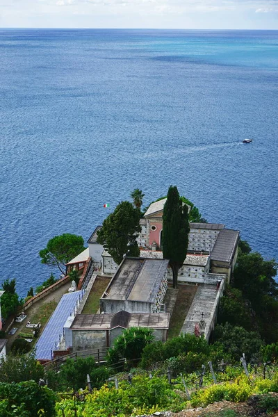 Cementerio Ciudad Manarola Cinque Terre Italia —  Fotos de Stock