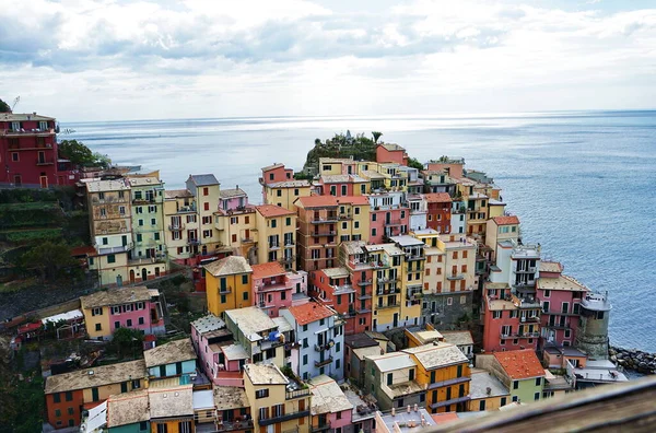 Vista Del Pueblo Manarola Cinque Terre Italia —  Fotos de Stock