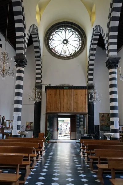 Interior Church San Giovanni Battista Monterosso Cinque Terre Italy — Stock Photo, Image