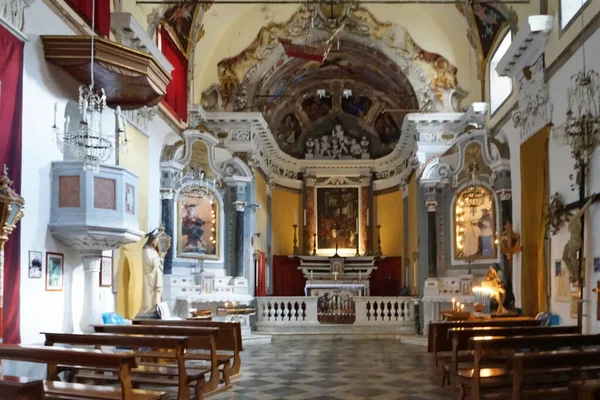 Interior Oratory Santa Croce Confraternity Whites Monterosso Cinque Terre Italy — Zdjęcie stockowe