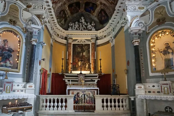 Interior Oratory Santa Croce Confraternity Whites Monterosso Cinque Terre Italy — Zdjęcie stockowe