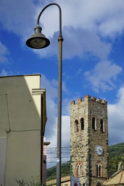 Bell Tower Church San Giovanni Battista Monterosso Cinque Terre Italy — ストック写真