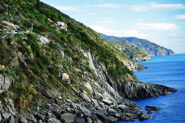 Costa Liguria Cerca Del Pueblo Vernazza Cinque Terre Italia —  Fotos de Stock