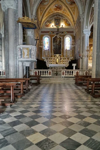 Interior Igreja San Pietro Corniglia Cinque Terre Itália — Fotografia de Stock