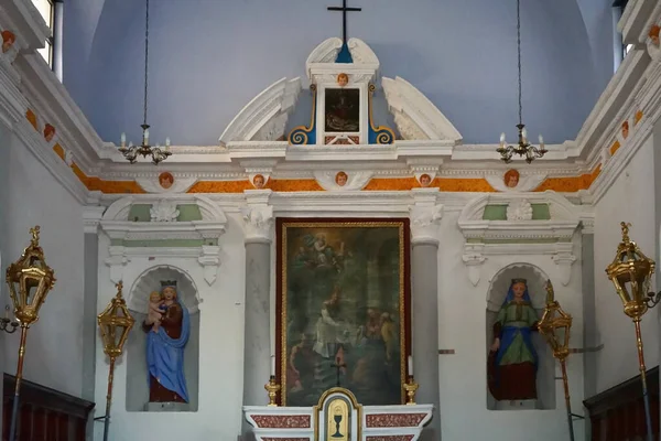 Interiér Oratoria Disciplinati Corniglii Cinque Terre Itálie — Stock fotografie