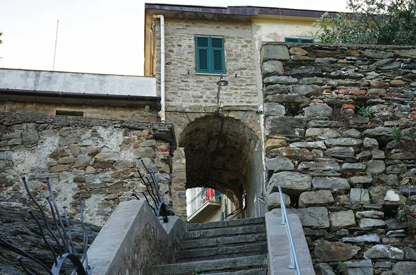 Escadaria Aldeia Corniglia Cinque Terre Itália — Fotografia de Stock