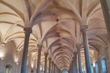 Floransa, İtalya 'daki Santa Maria Novella kompleksinin eski yemekhanesi.